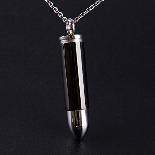 Fanery Sue Personalized Urn Necklace for Ashes Keepsake Custom Cremation Jewelry Memorial Bullet Cylinder Pendant Necklace4