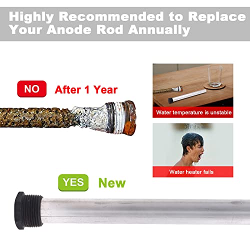 Image of 2 Pack RV Water Heater Anode Rod - 9.25 inch L x 3 /4 inch NPT, Replacement Part for Suburban Water Heater 232767