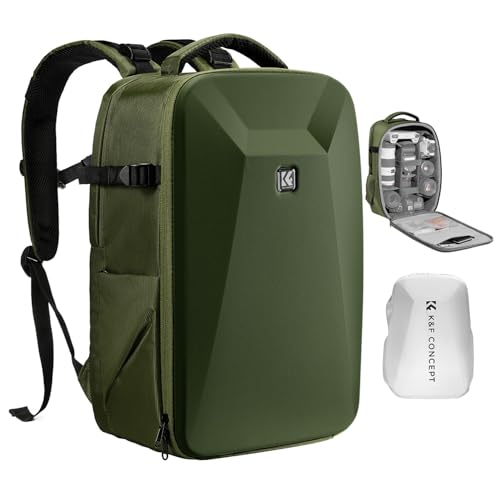 K&F CONCEPT Camera Backpack,Hardshell Photography DSLR Camera Bag with 15-15.6