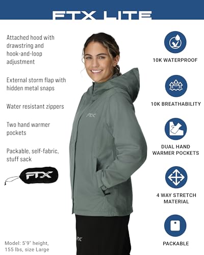 FROGG TOGGS Women's Ftx Elite Ultra Performance Waterproof Angler Fishing Rain Jacket2