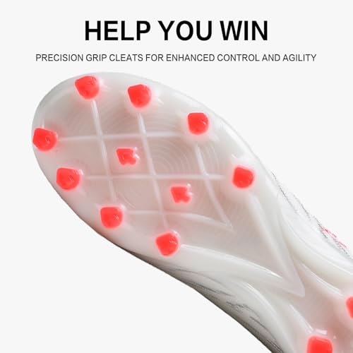 Image of Soccer Cleats for Mens Womens High Tops Lace Up Unisex Football Shoes Indoor Turf Soccer Shoes AG FG TF for Beginners to Advanced Players