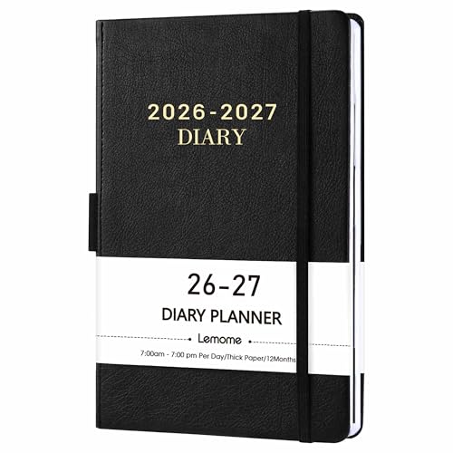 Daily Planner 2026-2027 - Diary 2026-2027, Appointment Book with Tabs, Pen Loop, Bookmarks, Inner Pocket, July 2026 to June 2027, 5.75" x 8.25"