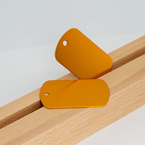 Image of StayMax Aluminum Blank Tags Stamping Blanks 25 Pack (Orange)