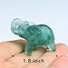 Ytbeoxk 1.8 Inch Fluorite Elephant Crystal Decor, Healing Crystal Cute Figurines,White Elephant Gemstones Decorations Statue, Lucky Reiki Stones in Home and Office Meditation Gift for Women and Men