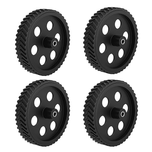 4pcs 10cm x 2cm Width Plastic Robotic Wheel Durable Rubber Tire Wheel 6mm Hole for DC Geared Motor RC Car Robot-image-28