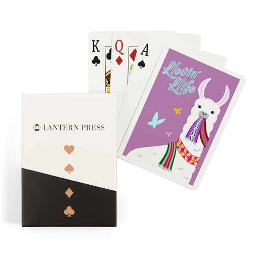 Baraja de póker Llovin' Llife Llama púrpura 52 cartas