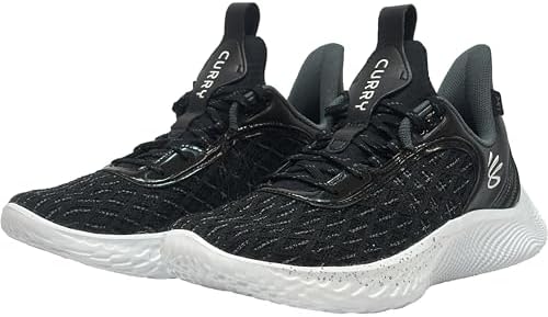 Under Armour Curry Flow 9 Team Basketball Shoes, Black/White 001