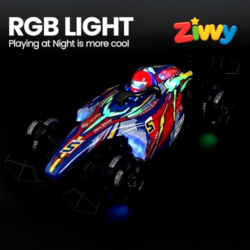 Image of Big Drift Racing RC Car - Red | 2.4GHz Rechargeable Drift Car with Palm Remote & 100m Range | Drift Mode, Spray Effect, LED Lights & Music | Best Gift for Boys & Girls 2 3 4 5 6 7 8+ Years