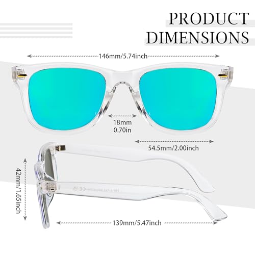 Image of SIPHEW Polarized Sunglasses for Women & Men - UV400 Mirrored Beach Eyewear, Designer Unisex Fashion Sunglasses w /Medium Fit
