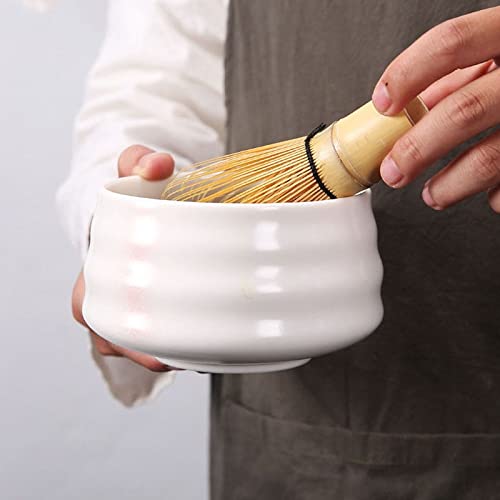 Juego de 4 Unidades de Matcha Tradicional, Juego de Regalo, batidor de Matcha de bambú, Cuchara, Cuenco de Matcha cerámico, Soporte para batidor, Juegos de té japoneses