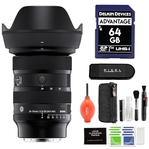 Image of Sigma 24-70mm f /2.8 DG DN II Art Lens for Sony E Mount with Pixel Advanced Accessories & Travel Bundle | 57A965 | Extended 3 Years Manufacturer Warranty | 24-70mm f /2.8 DG DN II Art