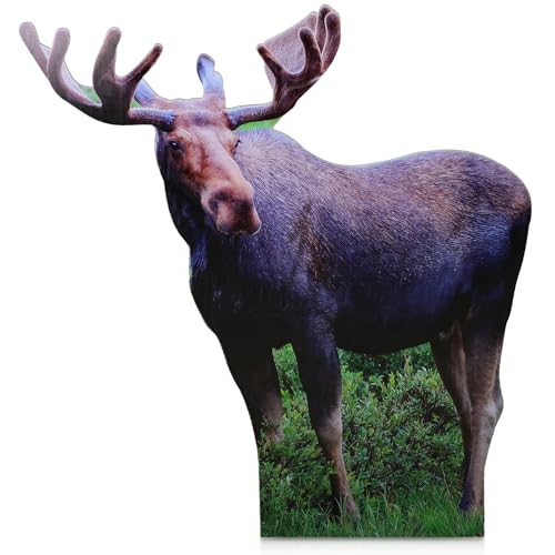 Image of Geelin 5ft Moose Cardboard Cutout Standup Safari Jungle Party Photo Prop