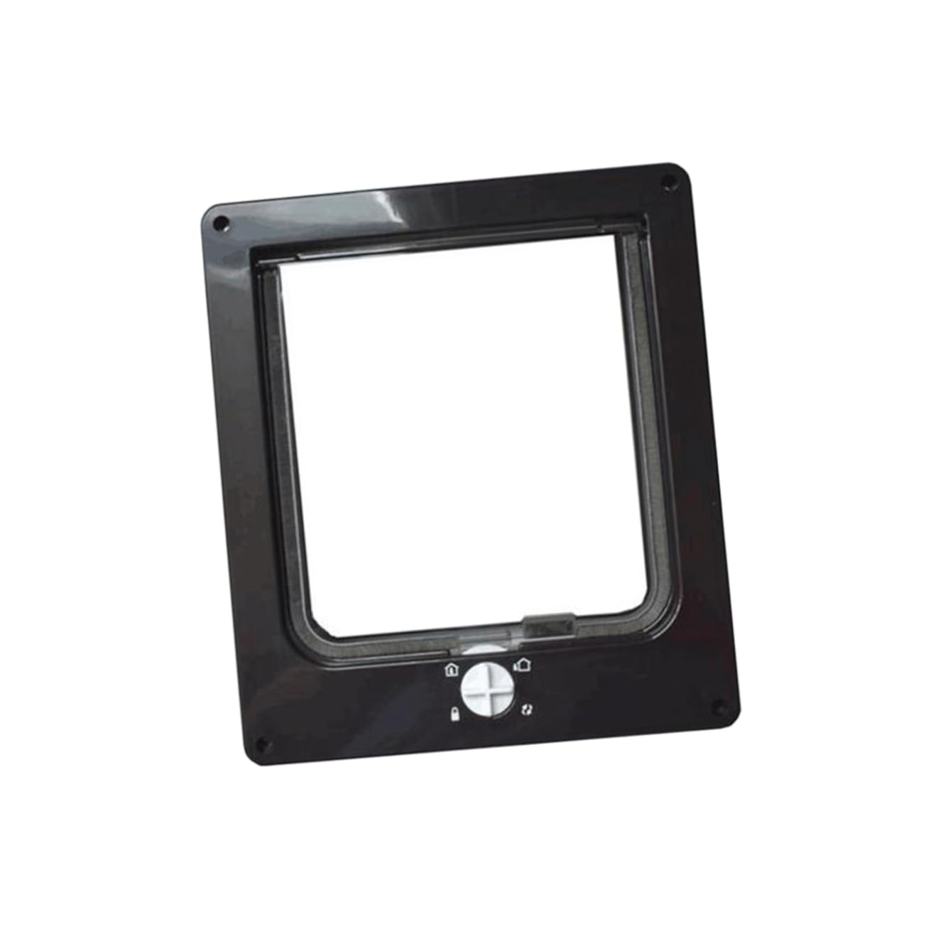 Chatière pour Chat à Ouverture Rotative Contrôlable Noire Abs