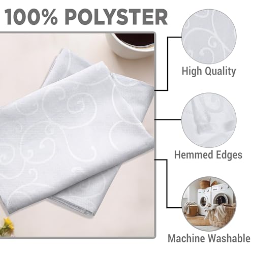 Servilletas de mesa de comedor de cocina lavables con estampado de damasco 6