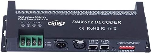 Miniatura 4 de Regulador de tira de 30 canales DMX decodificador 512 RGB LED DMX dimmer DC9V-24V 2ACH