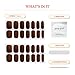Heyhae Semi Cured Gel Nail Strips | No LED Lamp Needed | Fall, Solid, Brown | Easy Apply & Remove, Salon Quality | Includes 28 Strips, 1 Prep Pads, Nail File & Wooden stick - Hey, Espresso Yourself