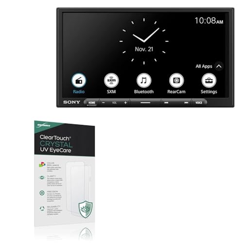 BoxWave Screen Protector Compatible with Sony XAV-AX6000 - ClearTouch Crystal Anti-UV EyeCare (2-Pack), Filters Out Harmful Blue Light Reduce Fatigue