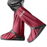 Rain Shoe Covers, Reusable Waterproof Rain Cover for Shoes, Non-Slip PVC Snow Boot Covers for Men and Women (Purplish Red, L)