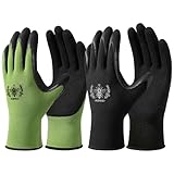 Pleneal Gardening Gloves for Women Men - 6 Pairs Breathable Garden Gloves with Grip, Durable Latex Coated Outdoor Working Gloves for Lawn Yard, Medium Size Fits Most