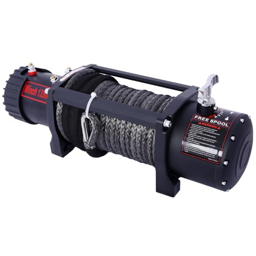 Geelife Winch con capacidad 13500 lb, 12V DC miniatura 7