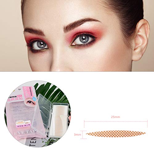 Slim Lace Eye Lids Lift Strips Instantly without Surgery, Bigger Rounder Eyes, One-sided Sticky Double Eyelid Tapes for Single Uneven Saggy Droopy Hooded Eyelids