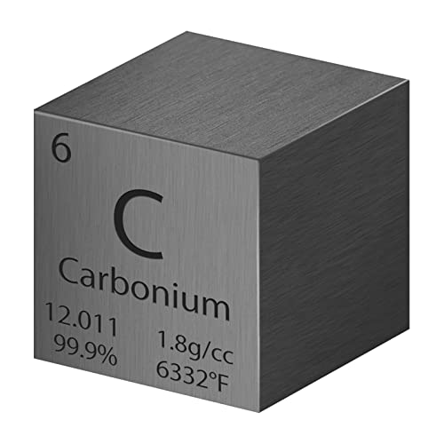 Pevfeciy 1 Inch Kohlenstoff Würfel 25 4 mm Metall Dichte Würfel reines Metall hohe Dichte Element für Element Sammlungen Labor Experiment Material Hobbys