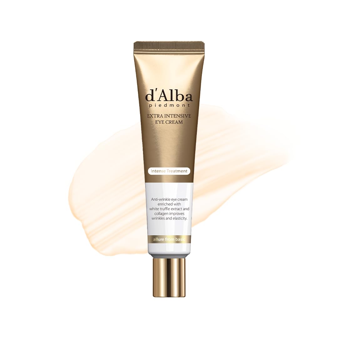 d'Alba White Truffle Extra Intensive Eye Cream, Nourishment and Wrinkle-Fighting, All-In-One Treatment, Korean Skin Care (30 ml)