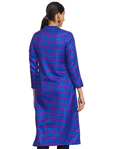 Image of Indigo by Clarks Women's Acrylic Straight Winter Kurta (WK-104 Blue Medium)