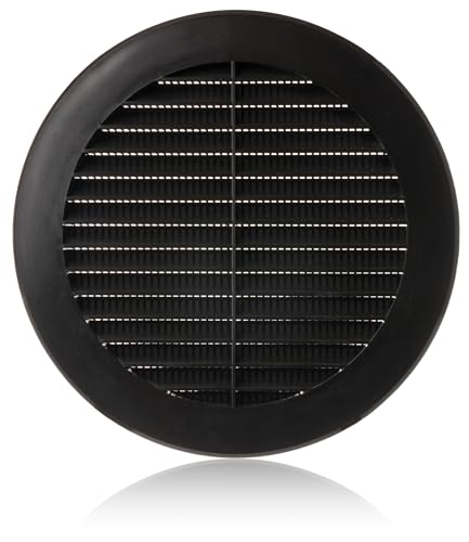 diameter 150mm / 6 inch Plastic Round Ventilation Grille with Anti-Insect Mesh - Black Air Vent Cover, 150mm / 6'' - Image 3