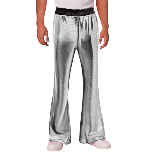 Pantalon extensible homme taille haute confortable et brillant pour tenue de fête