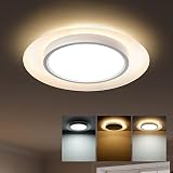 TALOYA 13inch Flush Mount Ceiling Light 22W, 5 Color Temperature Setting with Nightlight 3000K,Slim
