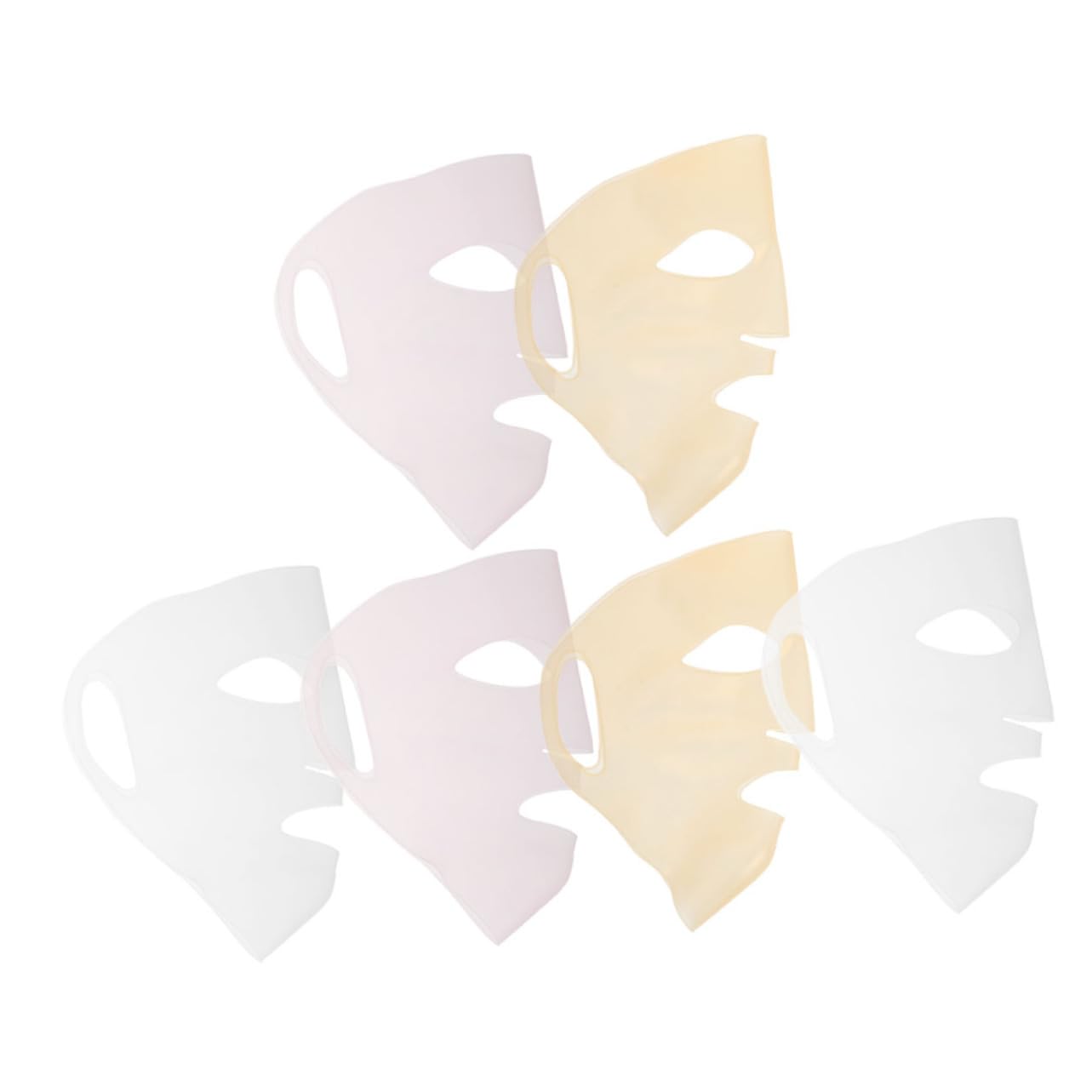 minkissy 5 Set Di Per Il Set Di Bellezza Maschera in Silicone Riutilizzabile Per La Della Pelle Per Idratare E Illuminare 6 Pezzi * 5