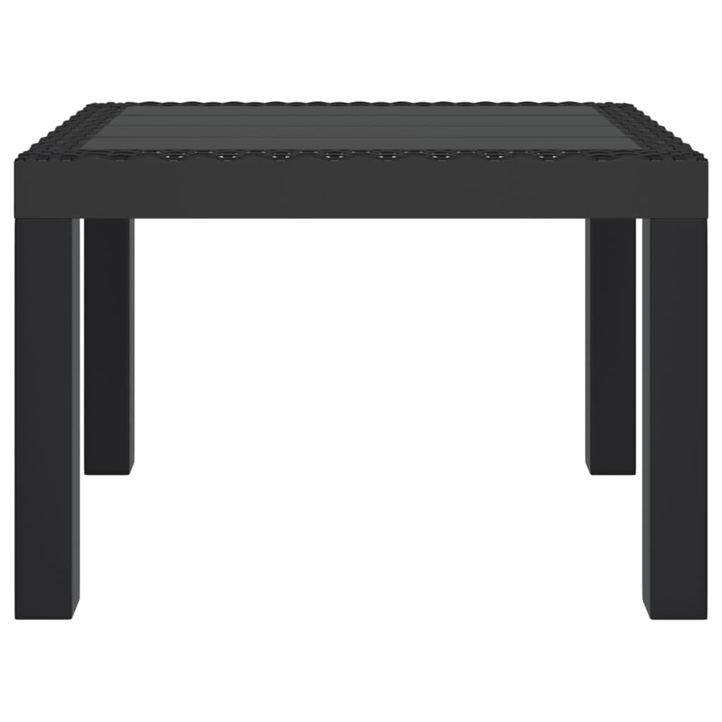 Stół ogrodowy antracyt 59 x 47 x 40 cm PP | Lekki, wytrzymały, odporny na uderzenia, na balkon, taras, do ogrodu, praktyczny blat stołu