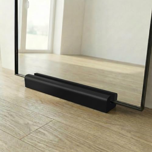 DSMKJT Solid Wood Large Floor Mirror Stand for Full Length Mirror with Stand- Anti-Slip Suitable for Mirror Frames-Black