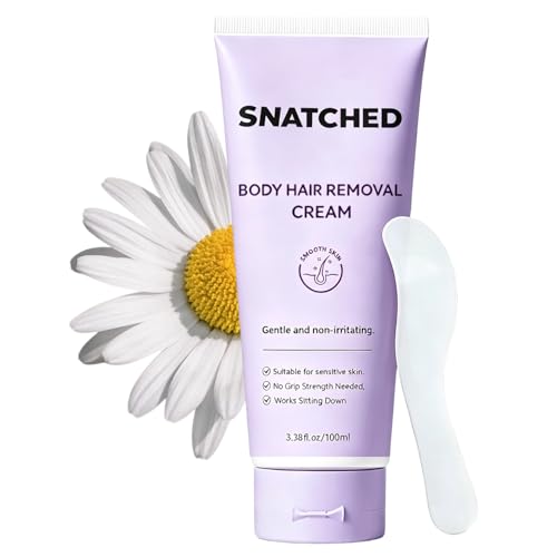 Snatched Hair Removal Cream for Woman Aged 65+ Plant-Based Hair Removal Cream for Women & Men Fast-Acting Depilatory Cream for Legs Arms Underarms & Bikini Area Smooth Skin Care (1)