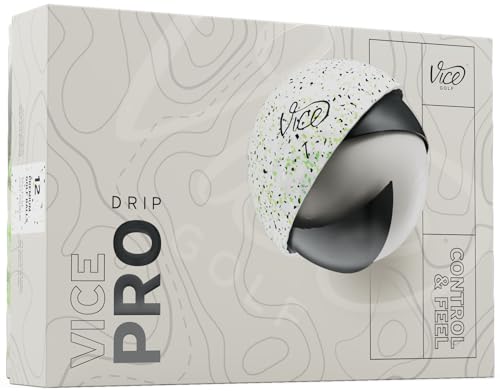 Vice Pro Golf Balls (2025 Model) (Lime/Black Drip)