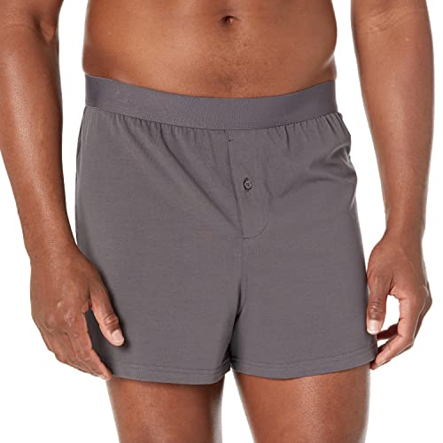 Image of Amazon Essentials Men's Breathable Cotton Jersey Boxer Shorts, Soft Relaxed Fit for All-Day Comfort, Pack of 5