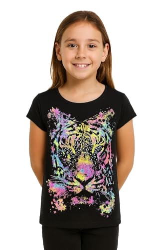 Girls Top Tiger Face Print Stylish Fashion Trendy T Shirt New Age 7-13 Years