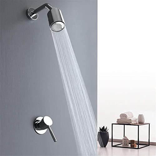 Système de douche à effet de pluie encastré noir mat