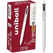 Uniball One Gel Pen 12 Pack; 0.38mm Ultra Micro Black Pens; Gel Ink Pens | Office Supplies Sold by Uniball are Pens; Ballpoint Pen; Colored Pens; Gel Pens; Fine Point; Smooth Writing Pens