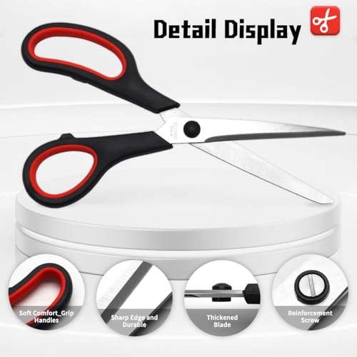 Vitoler 8.5 Inch Scissors,3Pcs All Purpose Scissors Heavy Duty Scissors Fabric Scissors Kitchen Scissors,Office School Supplies Desk Accessories thumb #2