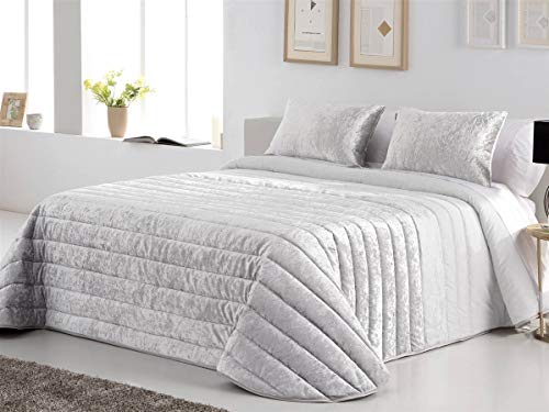 Antilo Fundeco - Colcha Bouti Boston Cama 135 (Incluye 2 Fundas De Cojin Decorativo 60X40 cm), Crudo