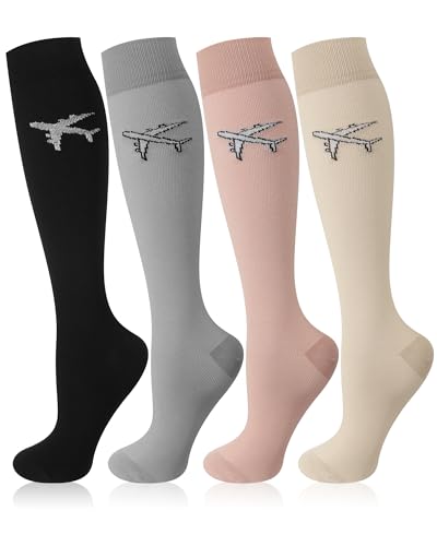 Skicuff 4 Pairs Travel Compression Socks
