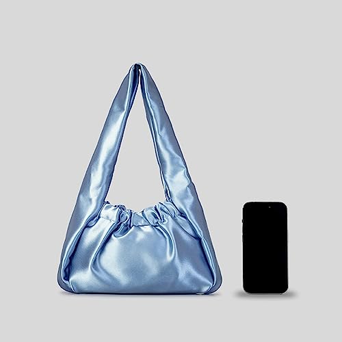 Bolso plegado para mujer estilo nube, negro, talla única miniatura 5