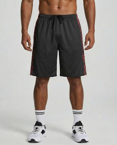 Image of Real Essentials 5 Pack: Men's 9 inch Mesh Shorts - Athletic Gym, Workout, Basketball, Running, Casual Lounge Activewear Pockets