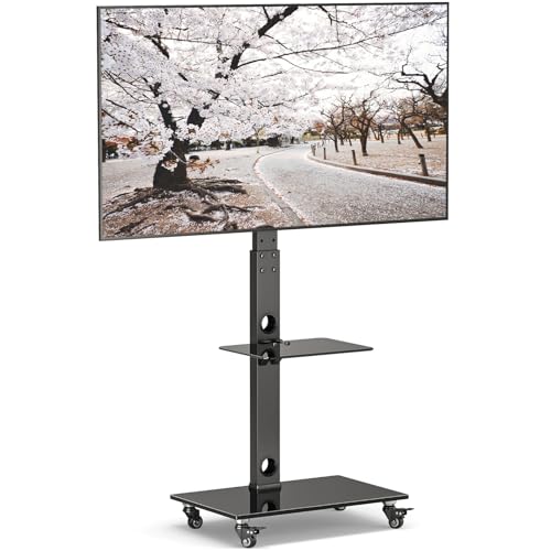 1homefurnit テレビスタンド キャスター付き テレビ台 壁寄せ ハイタイプ...