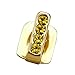 Fashion Hip Hop Vertical Tooth Grillzs Jewelry Modern Zircon Caps Elegant Covers for Hip Hop Culture Fan Copper Tooth Caps