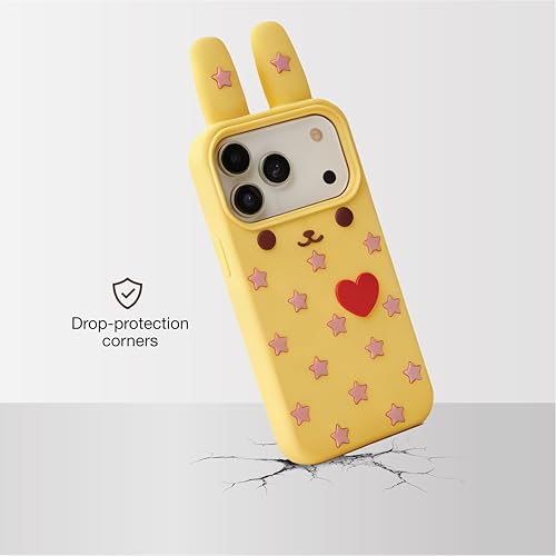Image of amazon basics Back Cover Case for iPhone 17 Pro Max Scratch Resistant Anti-Slip TPU Shockproof 3D Protective Durable Adorable Cartoon Star Design Case for Girls & Women