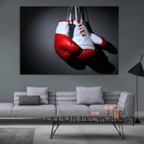 Peinture sur toile boxe classique 60x80 cm sans cadre affiche murale retro artistique