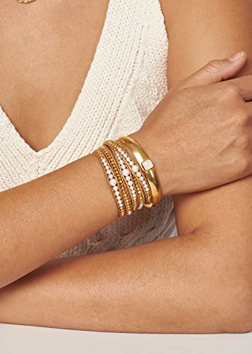 Chan Luu White Freshwater Pearl Wrap Bracelet On Tan Leather Cord #TOP2